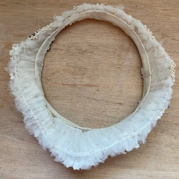 Vintage Hand-beaded Headpiece - Picture 5 of 5